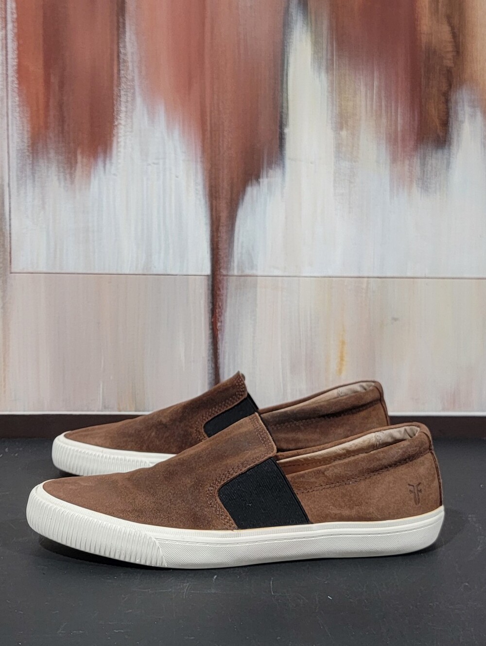 Frye Kyle Slip On Mens Sz 9 Brown Leather Casual Lifestyle Shoes